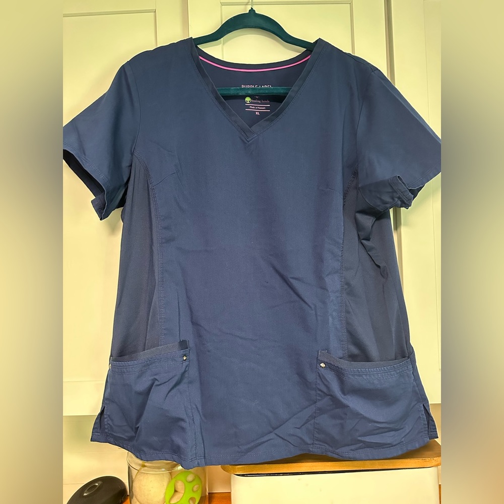 Women’s Navy Scrub Top